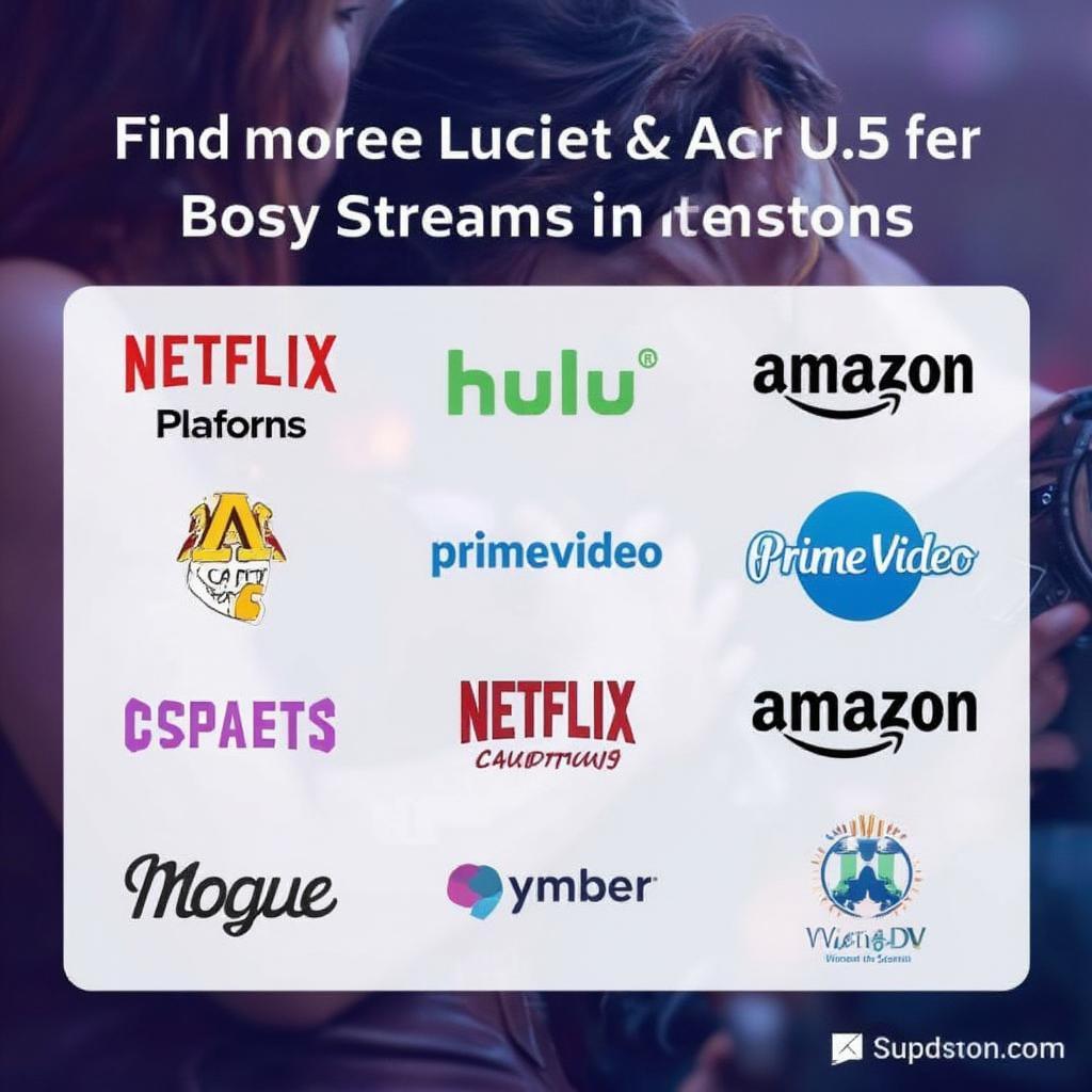 Various Streaming Service Logos on a Screen