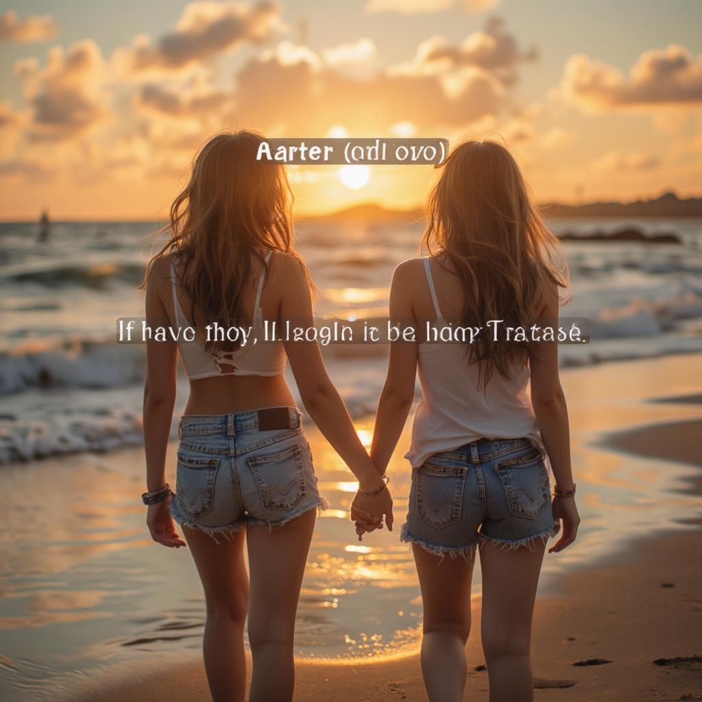 Teenagers holding hands, a visual representation of young love, accompanied by a love quote.