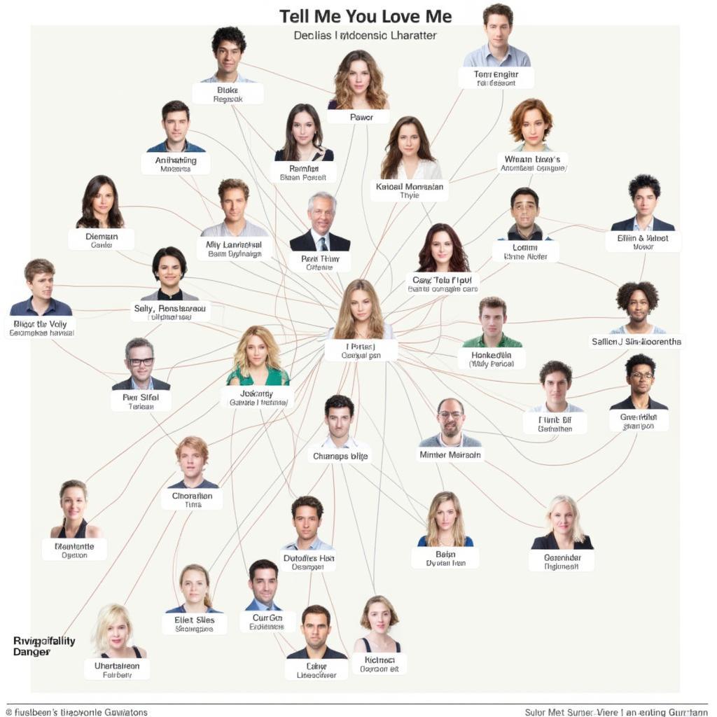 Image of the main characters and their relationships in Tell Me You Love Me