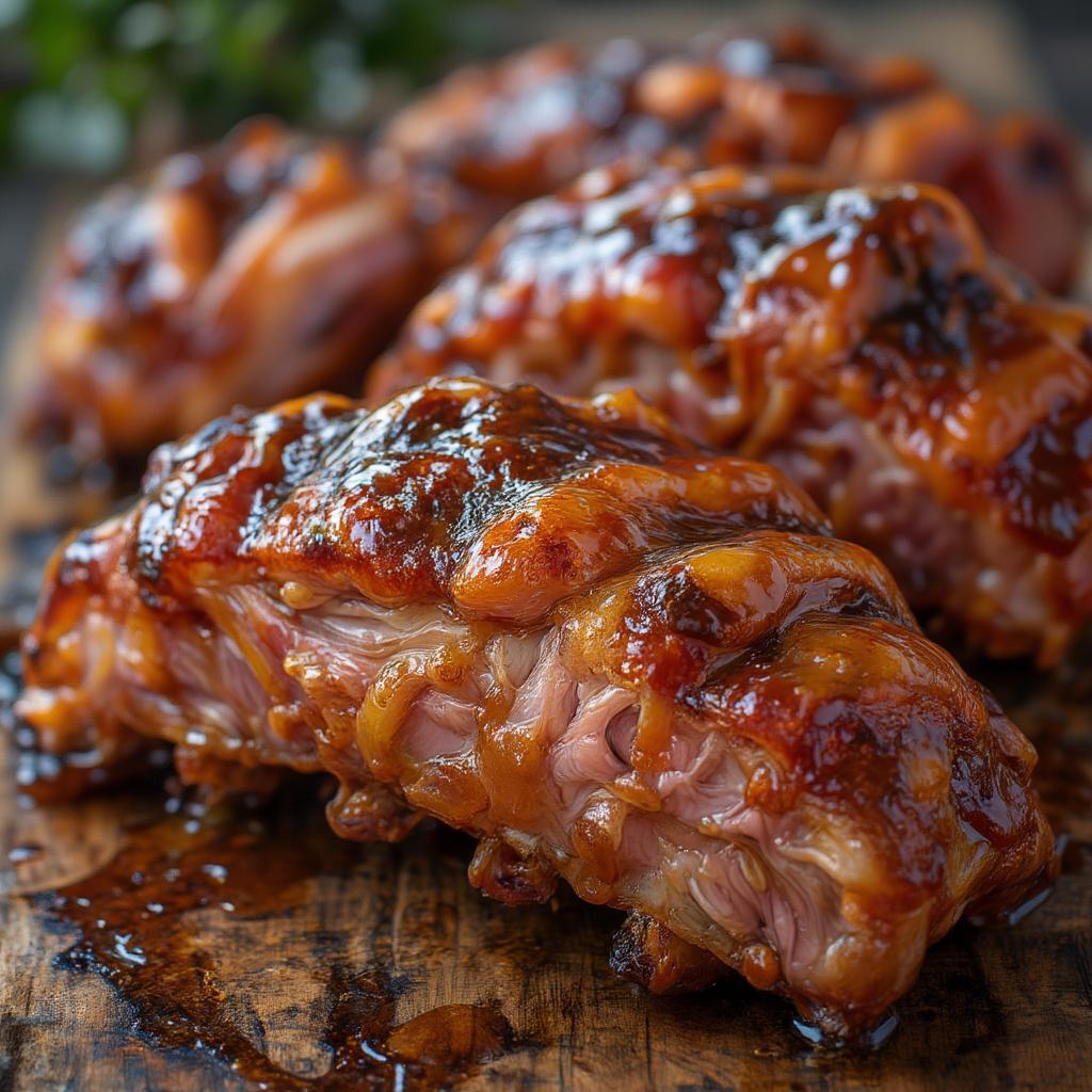 Tender Baby Back Ribs Closeup