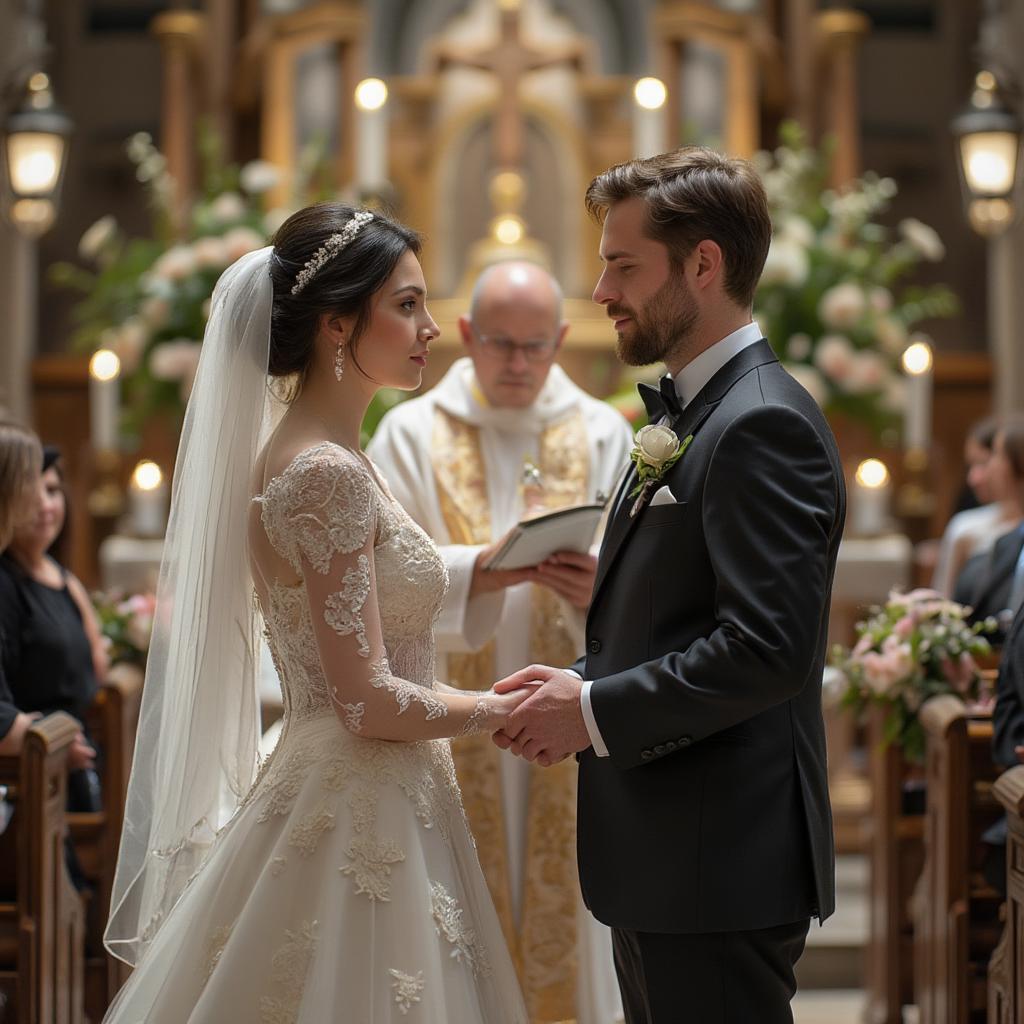 Traditional Wedding Vows in a Church Ceremony