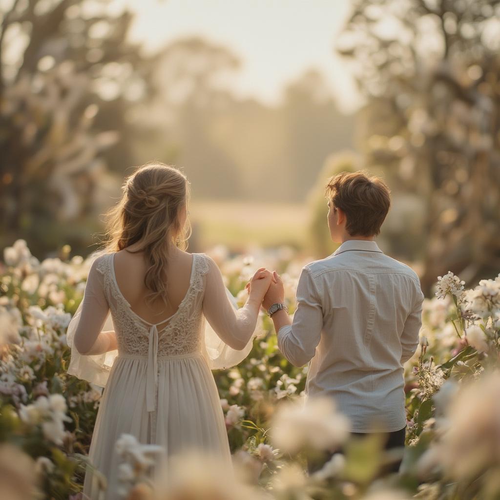 Couple Praying Together, Inspired by Bible Quotes on True Love