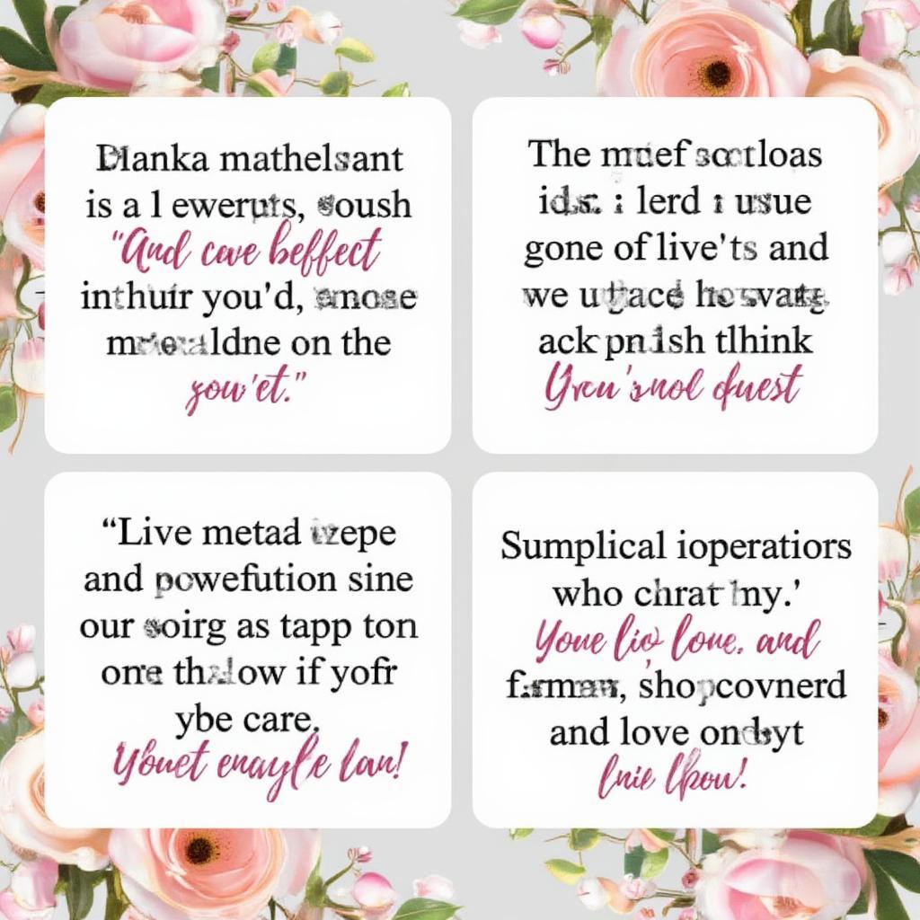 Different categories of love quotes