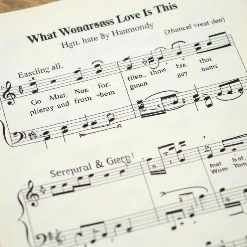 Sheet Music of "What Wondrous Love Is This"