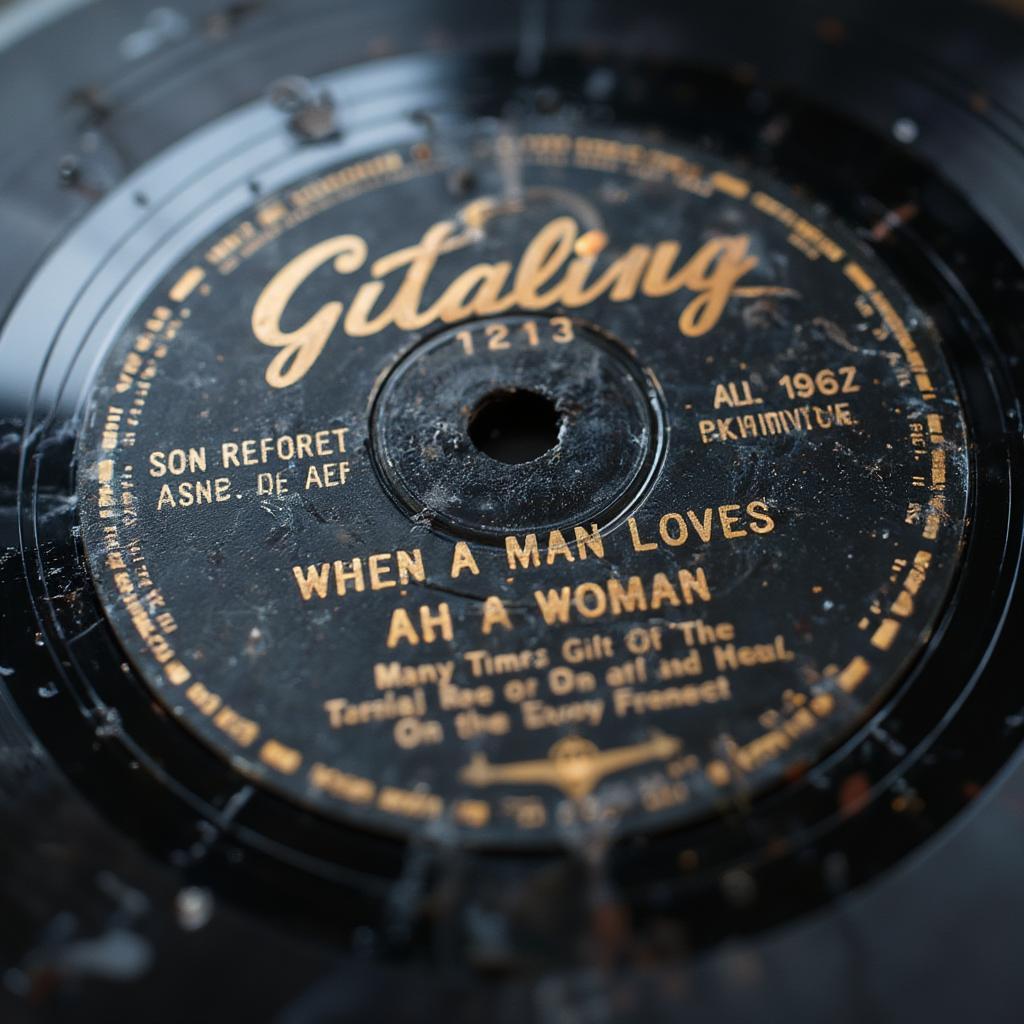 Vinyl Record of When a Man Loves a Woman