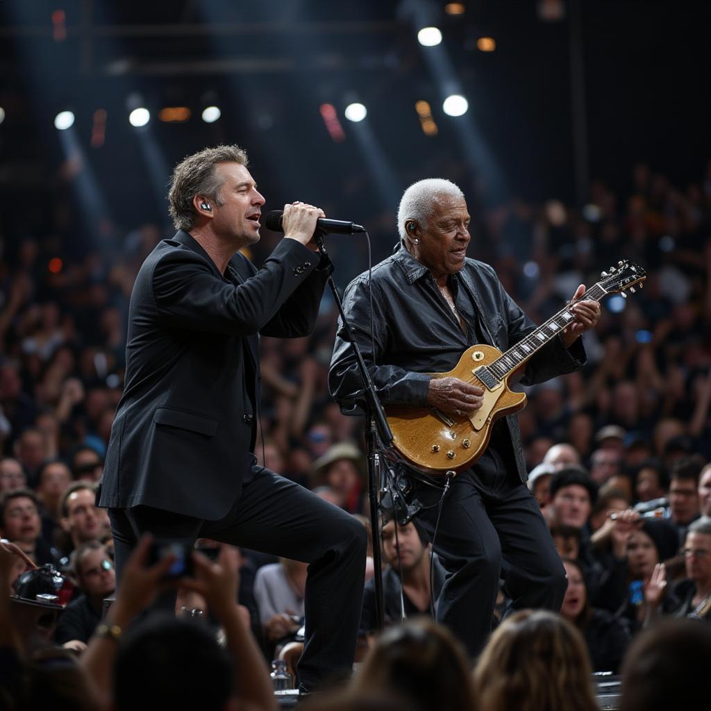 U2 and B.B. King performing "When Love Came to Town"