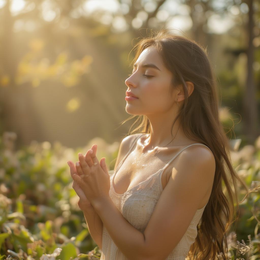 Woman embracing herself, symbolizing self-love and acceptance.